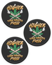 Higher Than Giraffe Pussy Funny Cannabis Circle Ornament (Porcelain) tile