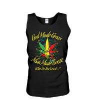 God Made Grass Man Made Booze 2 Unisex Tank tile