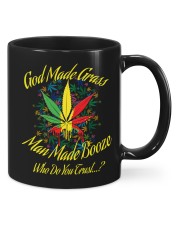 God Made Grass Man Made Booze 2 Mugs tile