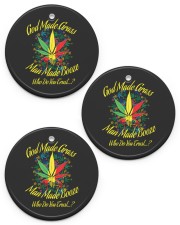 God Made Grass Man Made Booze 2 Circle Ornament (Porcelain) tile