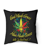 God Made Grass Man Made Booze 2 Indoor Pillow tile