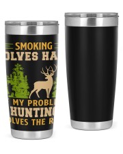 Sm-oking solves half of my problems Hunting solves the rest 20oz Tumbler tile