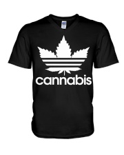 Can-nabis Leaf V-Neck T-Shirt tile