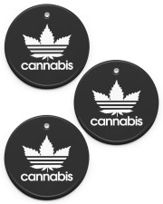 Can-nabis Leaf Circle Ornament (Porcelain) tile