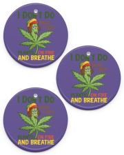 I Don't Do Drugs Can-nabis Circle Ornament (Porcelain) tile