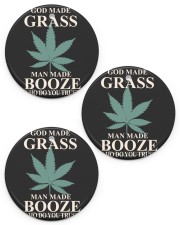 God Made Grass Man Made Booze Circle Ornament (Porcelain) tile