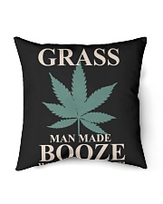 God Made Grass Man Made Booze Indoor Pillow tile