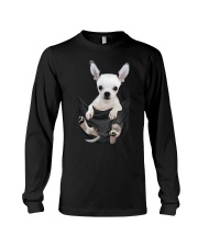 Chihuahua in pocket scratch shirt funny Long Sleeve Tee thumbnail