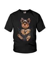 Yorkshire terrier in pocket scratch shirt funny Youth T-Shirt thumbnail