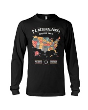 US National Parks Map Preserve Protect Long Sleeve Tee thumbnail