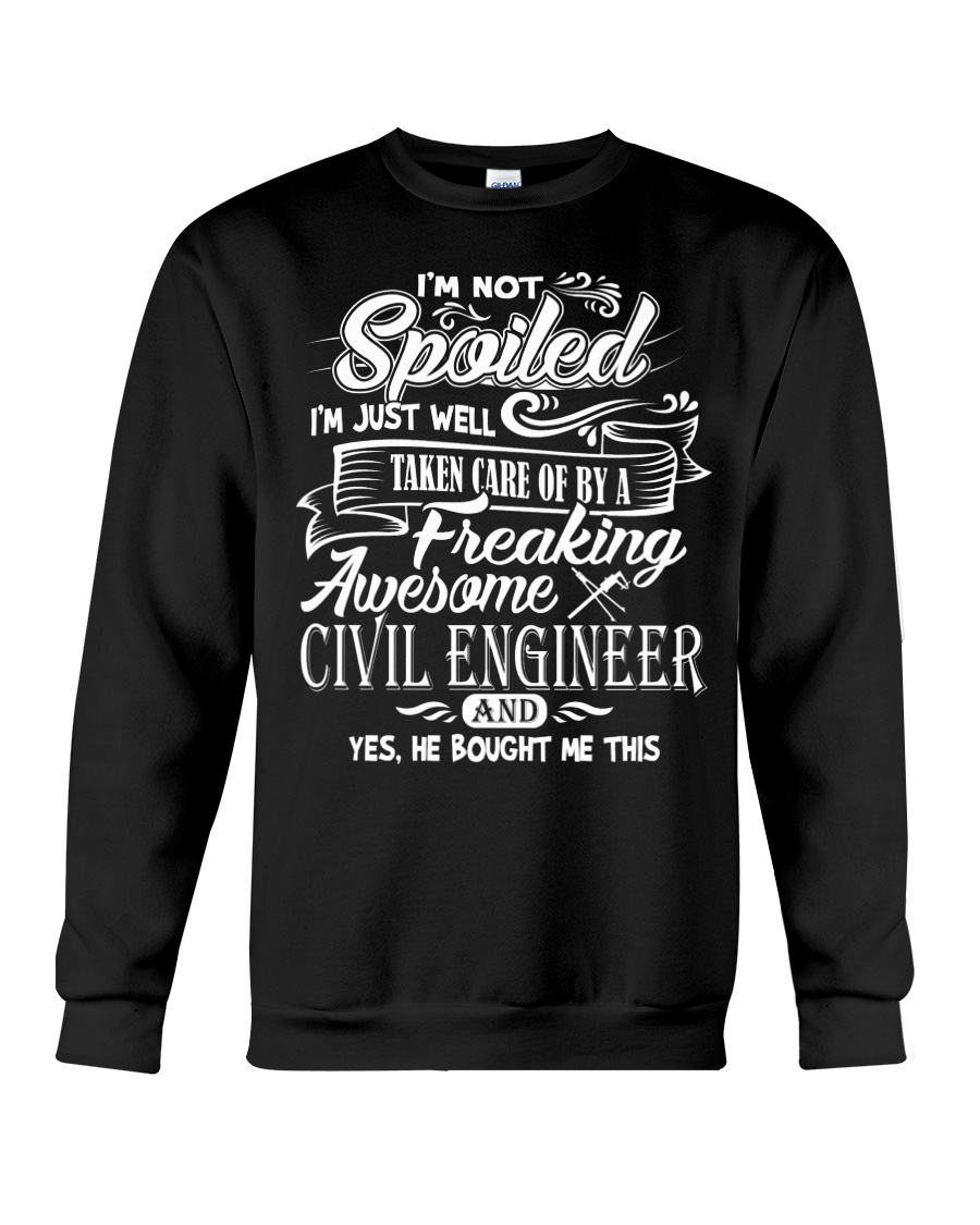 BY A FREAKING AWESOME CIVIL ENGINEER Crewneck Sweatshirt