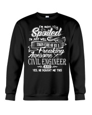 BY A FREAKING AWESOME CIVIL ENGINEER Crewneck Sweatshirt front