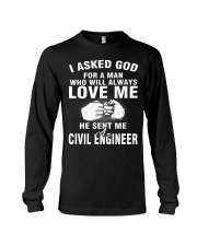 HE SENT ME A CIVIL ENGINEER Long Sleeve Tee thumbnail
