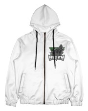 Rizen Green Men's All Over Print Full Zip Hoodie tile