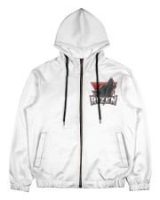 Rizen Red Men's All Over Print Full Zip Hoodie tile