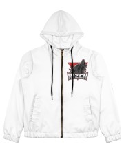Rizen Red Women's All Over Print Full Zip Hoodie tile