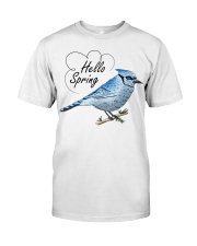 Hello spring blue bird Classic T-Shirt tile