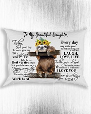 Sloth Daughter Today Pillow HBH 02 Rectangular Pillowcase aos-pillow-rectangle-front-lifestyle-4