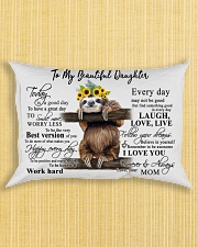 Sloth Daughter Today Pillow HBH 02 Rectangular Pillowcase aos-pillow-rectangle-front-lifestyle-6