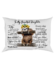 Sloth Daughter Today Pillow HBH 02 Rectangular Pillowcase front