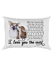 I Love You The Most Corgi Pillow Rectangular Pillowcase front
