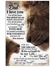 To My Dad Daughter Lion TATA 11x17 Poster front