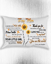 Pillow Daughter To Mom Sunflower HBH Rectangular Pillowcase aos-pillow-rectangle-front-lifestyle-4