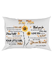 Pillow Daughter To Mom Sunflower HBH Rectangular Pillowcase front