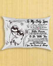 Sloth Pillow To My Only Love HBH 02 Rectangular Pillowcase aos-pillow-rectangle-front-lifestyle-6