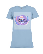 Strong As A Foster Mom Face Mask Premium Fit Ladies Tee thumbnail