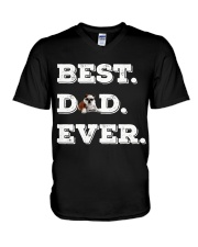 Best Dad Ever bulldo funny gift father day V-Neck T-Shirt thumbnail