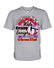 Oilfield Man's Wife V-Neck T-Shirt tile