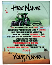 Farmer's Girlfriend Large Fleece Blanket - 60" x 80" front