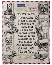 Gift For Yorkie Loving Wife Large Fleece Blanket - 60" x 80" front