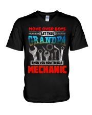 Mechanic Grandpa V-Neck T-Shirt tile