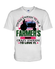 Farmer's Mom V-Neck T-Shirt tile