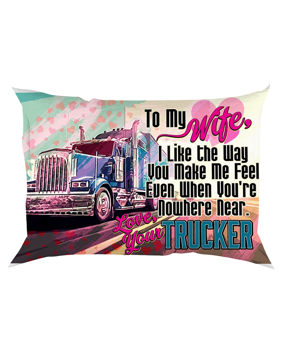 GIFT FOR A TRUCKER'S WIFE - PREMIUM Rectangular Pillowcase