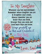 Firefighter's Daughter Premium Large Fleece Blanket - 60" x 80" front