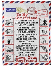 Fishing Lover's Girlfriend Premium Large Fleece Blanket - 60" x 80" front