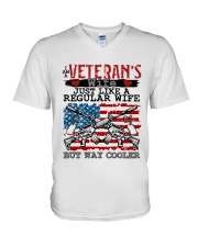 VETERAN'S WIFE V-Neck T-Shirt tile