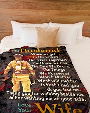 Gift For a Firefighter - Black Friday Sale Large Fleece Blanket - 60" x 80" aos-coral-fleece-blanket-60x80-lifestyle-front-02