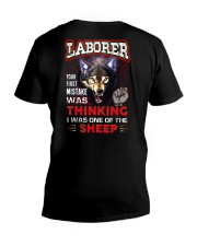 Laborer - I'm the Wolf V-Neck T-Shirt tile