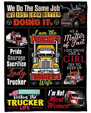 Truck Driver Poster Large Fleece Blanket - 60" x 80" thumbnail