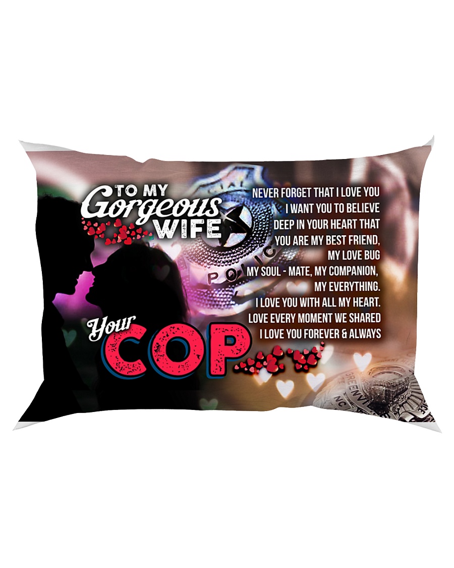 GIFT FOR A COP'S WIFE - PREMIUM Rectangular Pillowcase