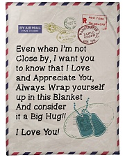 Veteran's Wife Premium Large Fleece Blanket - 60" x 80" front