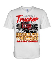 Retired Trucker V-Neck T-Shirt tile