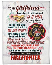 FIREFIGHTER'S GIRLFRIEND- PREMIUM Large Fleece Blanket - 60" x 80" front