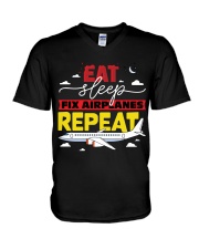 Aircraft Mechanic V-Neck T-Shirt tile