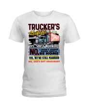 Lady Trucker's Husband Ladies T-Shirt tile