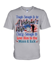 Veteran's Wife V-Neck T-Shirt tile